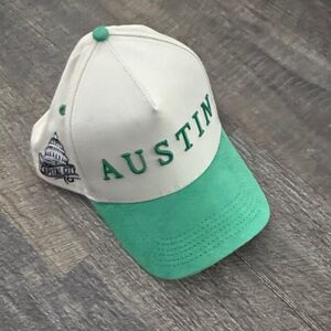Austin White and Green Cap